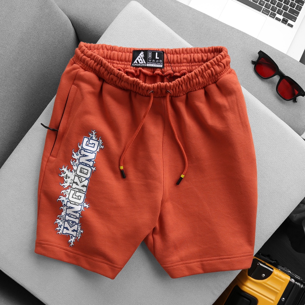 Quần Short Thun Cao Cấp In Chữ KINGKONG Phong Cách Cá Tính - Local Brand TB KINGKONG SPORT WEAR