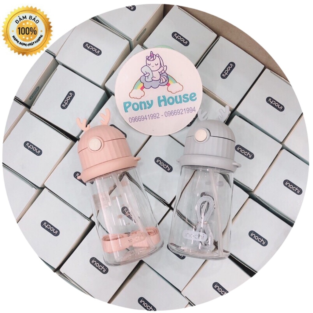 Bình Đựng Nước Cho Bé, Bình Hút Nước Goki Rudy 450ml, Bình Nước Cao Cấp Chính Hãng Inochi Đạt Tiêu Chuẩn Xuất Nhật