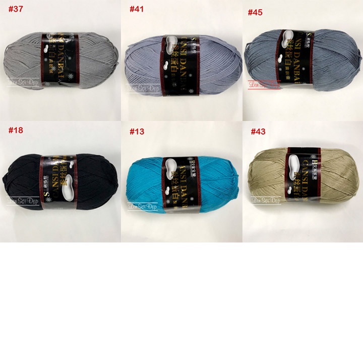 Len Cotton Cansi Danbai 125g Đan Móc Khăn, Nón, Áo