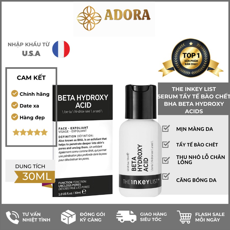 Tinh Chất Tẩy Da Chết BHA The Inkey List Beta Hydroxy Acid (30ml) - Tẩy Tế Bào Chết BHA