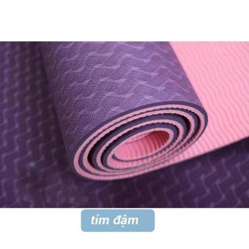 Thảm tập Yoga 2 lớp nhập khẩu Đài Loan thiết kế hai mặt trước sau