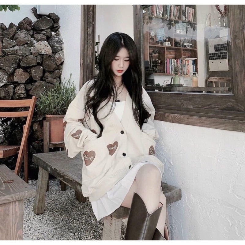 ÁO CARDIGAN HÌNH TIM (KÈM ẢNH THẬT) | BigBuy360 - bigbuy360.vn