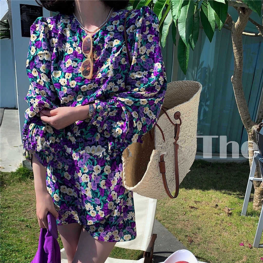 Đầm Hoa Dáng Rộng Thiết Kế Mới Thời Trang Mùa Xuân Hè Dành Cho Nữ