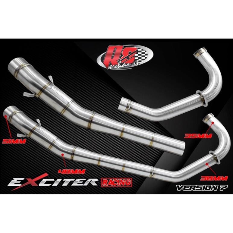 Cổ Pô R8 Exciter /Winner/Sonic/Satria Size 35-&gt;51 From Zin,Chạy Sân