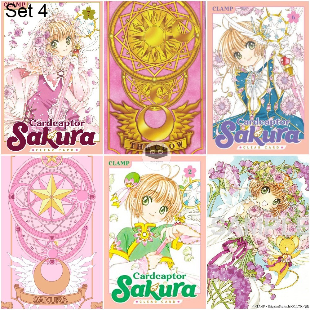 Bộ 6 Poster decal dán in hình anime Thủ Lĩnh Thẻ Bài - Cardcaptor Sakura A4, A5