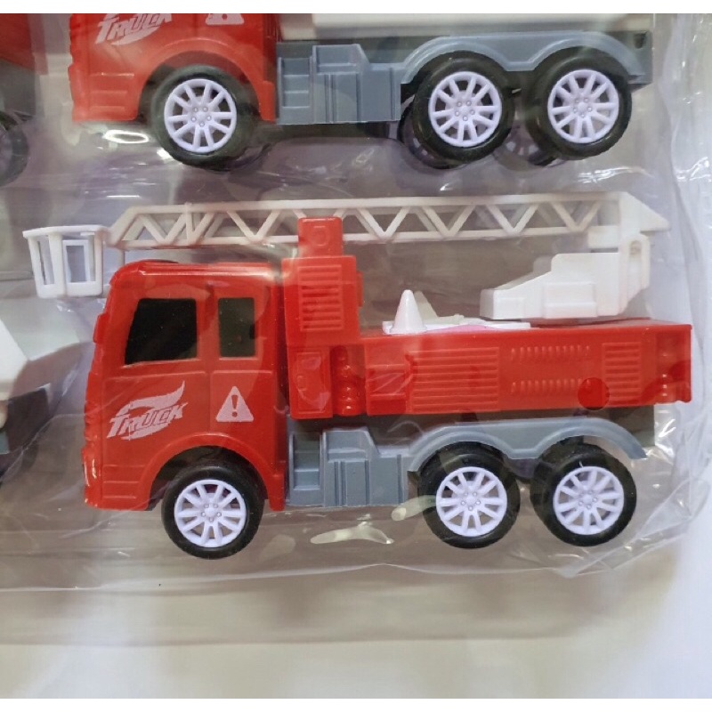 [ TÚI 4 XE CỨU HOẢ ] đồ chơi túi 4 xe cứu hoả