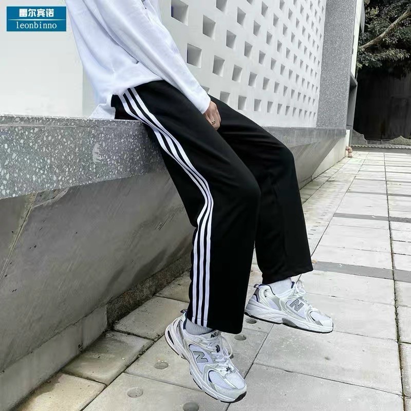 Quần ống xuông 3 sọc thể thao cạp cao mềm- dãn [HOT NHẤT] chất siêu xịn
