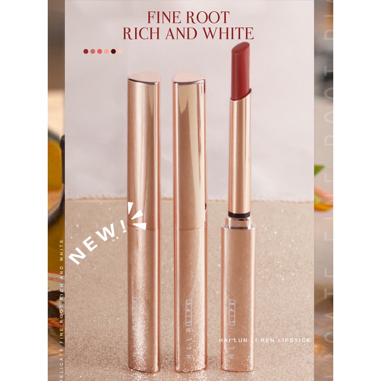 Delicate fine root rich and white thin lipstick  Thin Tube Lipstick Professional Makeup Full Portable Lipsticks