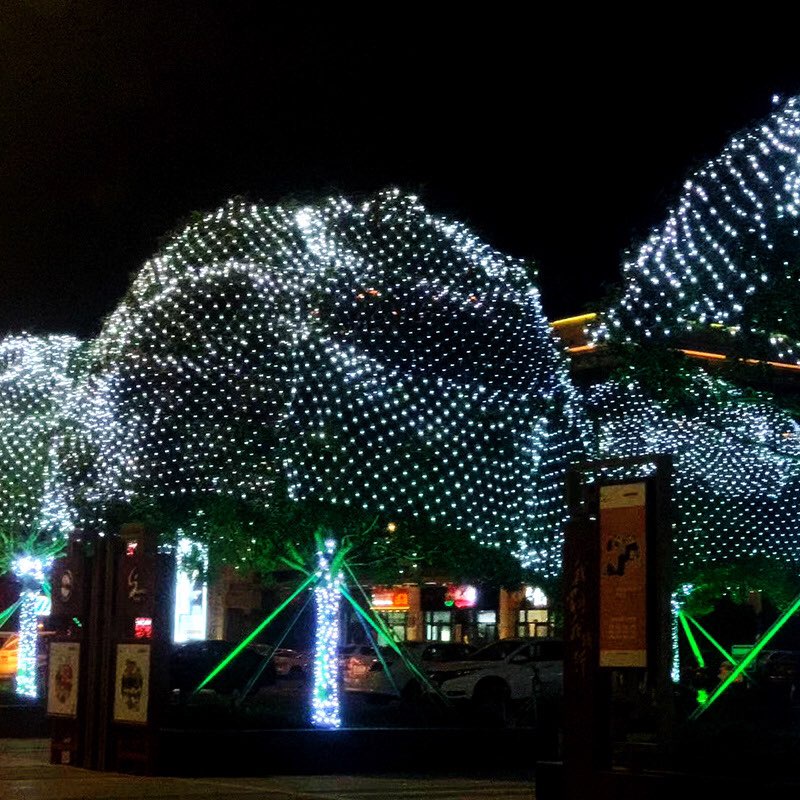 Đèn Rèm Lưới Mắt Cáo 3x2m 200 LED , Led Trái tim 1,5 X 2m