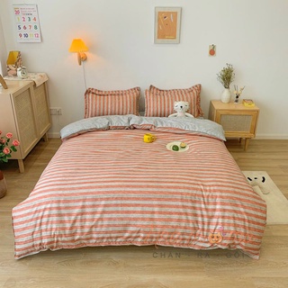 [HÀNG NHẬP KHẨU] BỘ CHĂN GA GỐI COTTON POPLY CARO HỒNG  - Nhà Momo