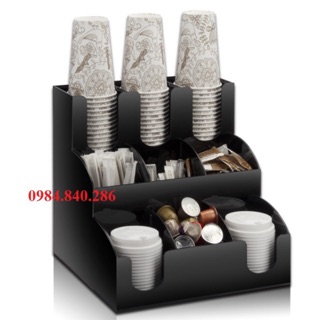 Kệ đựng cốc takeaway, giá đựng ly nhựa cốc giấy trà sữa 9 ngăn