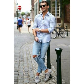 Quần jean nam rách gối có size lớn 28-36