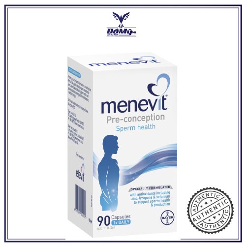 Viên Uống MENEVIT Vitamin Tổng Hợp Hỗ Trợ Sinh Sản Cho Nam Giới Hộp 90 Viên NHẬP ÚC