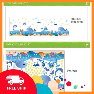 ⚡️𝗙𝗥𝗘𝗘𝗦𝗛𝗜𝗣⚡️ Decal dán tường Bé đi công viên nước