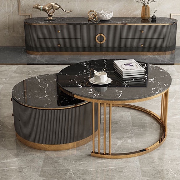 Bàn trà sofa FUNHOUSE hai ngăn kéo thông minh, bàn tiếp khách phòng khách sang trọng phong cách phong cách bắc âu