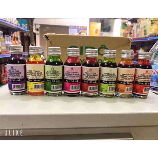 Màu thực phẩm Best Odour 30ml ( xanh đậm, xanh táo, đỏ đậm, tím, vàng )