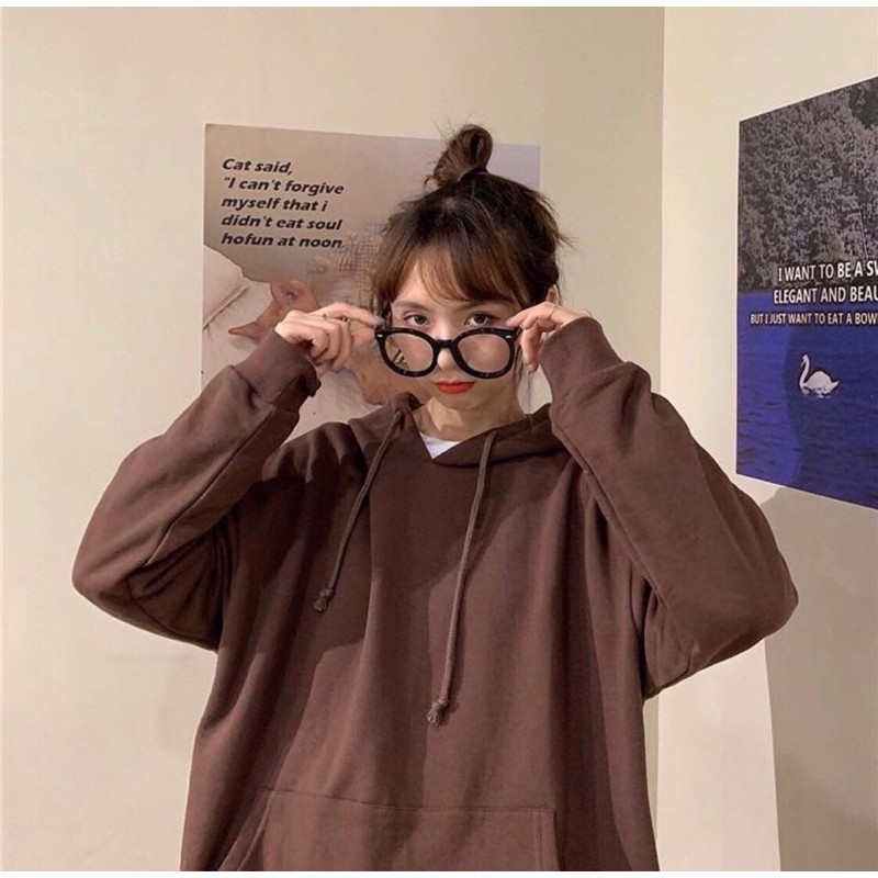 ÁO HOODIE BASIC NÂU CHOCO Dáng Rộng Phong Cách Hàn Quốc | BigBuy360 - bigbuy360.vn