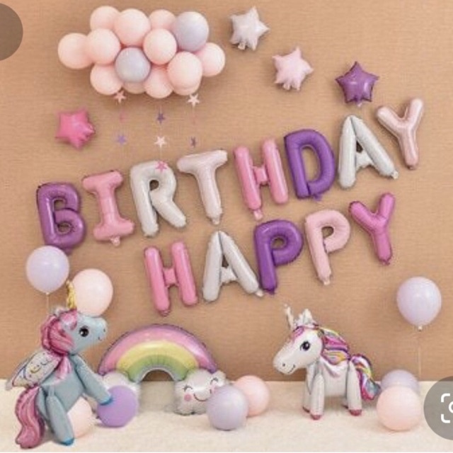 Trang trí sinh nhật cho bé gái bóng sinh nhật Pony