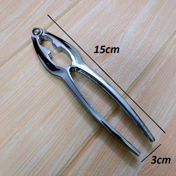 Kìm kẹp càng cua, ghẹ, quả óc chó, tách vỏ cứng, inox sáng bóng bền đẹp, dài 15cm