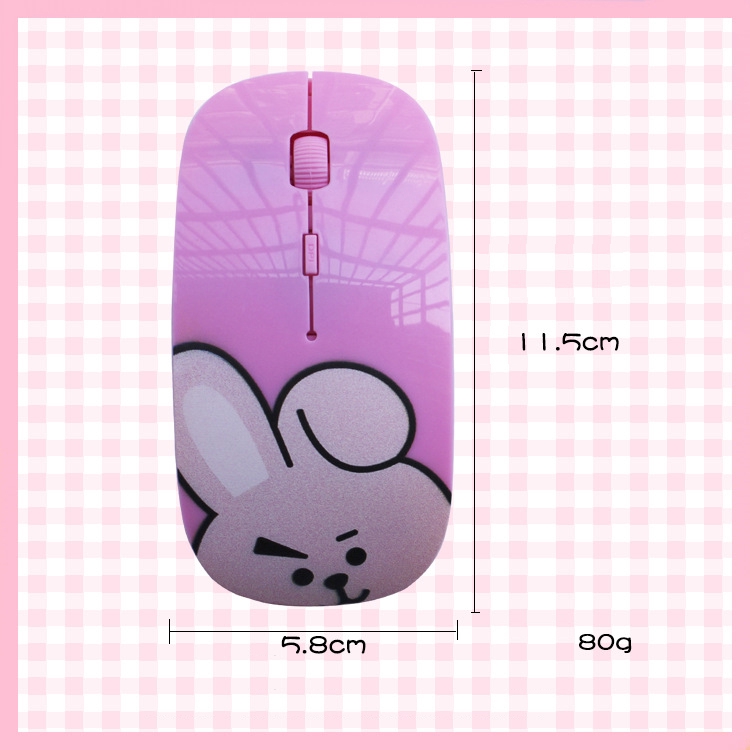 Chuột máy tính không dây họa tiết BT21 BTS