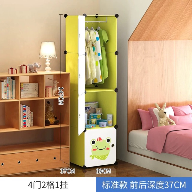 KỆ TỦ NHỰA GHÉP 4 Ô ĐỰNG QUẦN ÁO, ĐỒ CÁ NHÂN, TRANG TRÍ. Tủ lắp cao 150cm rộng 37cm sâu 37 or 47cm.