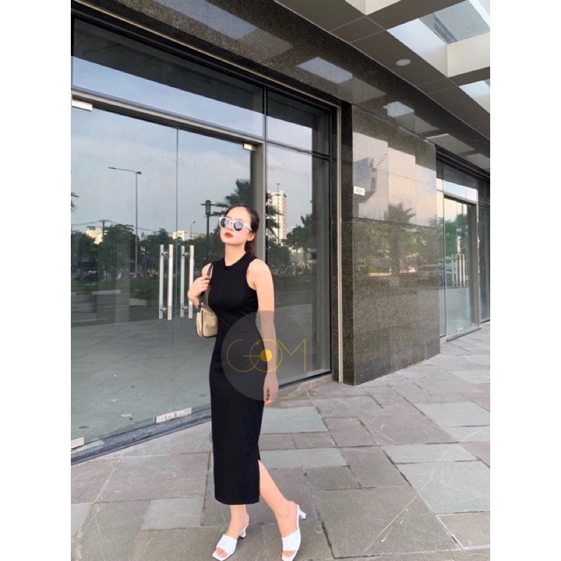 Đầm, váy body sát nách sẻ sau