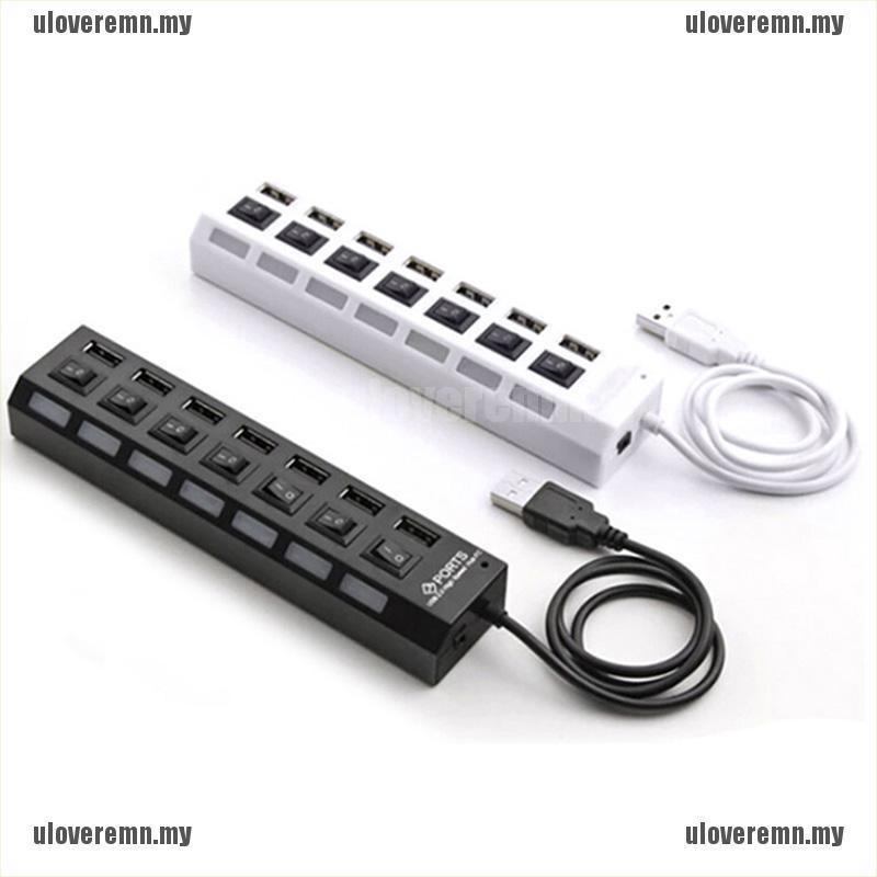 Bộ Chia 7 Cổng Usb 2.0 Hub + Công Tắc On / Off Cho Máy Tính