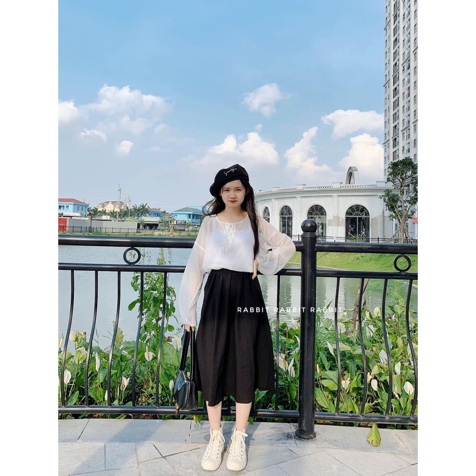 [Hàng có sẵn] Chân váy dài chất đũi mát | BigBuy360 - bigbuy360.vn