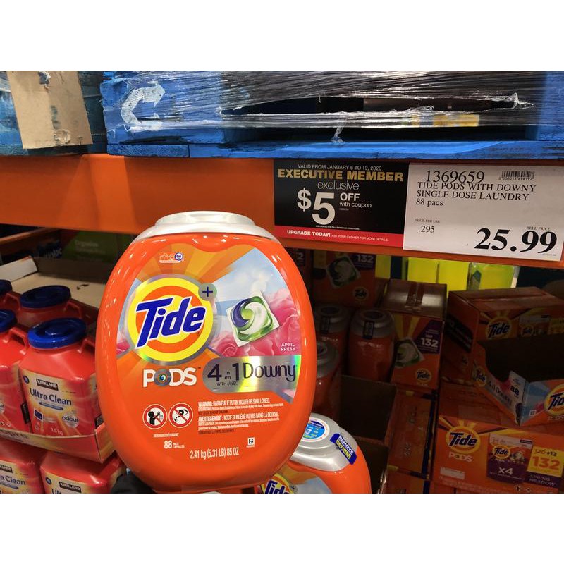 Viên Giặt Xả Tide Pods 104 Viên Downy 4in1 - Ultra Oxi - Hàng Chuẩn Mỹ