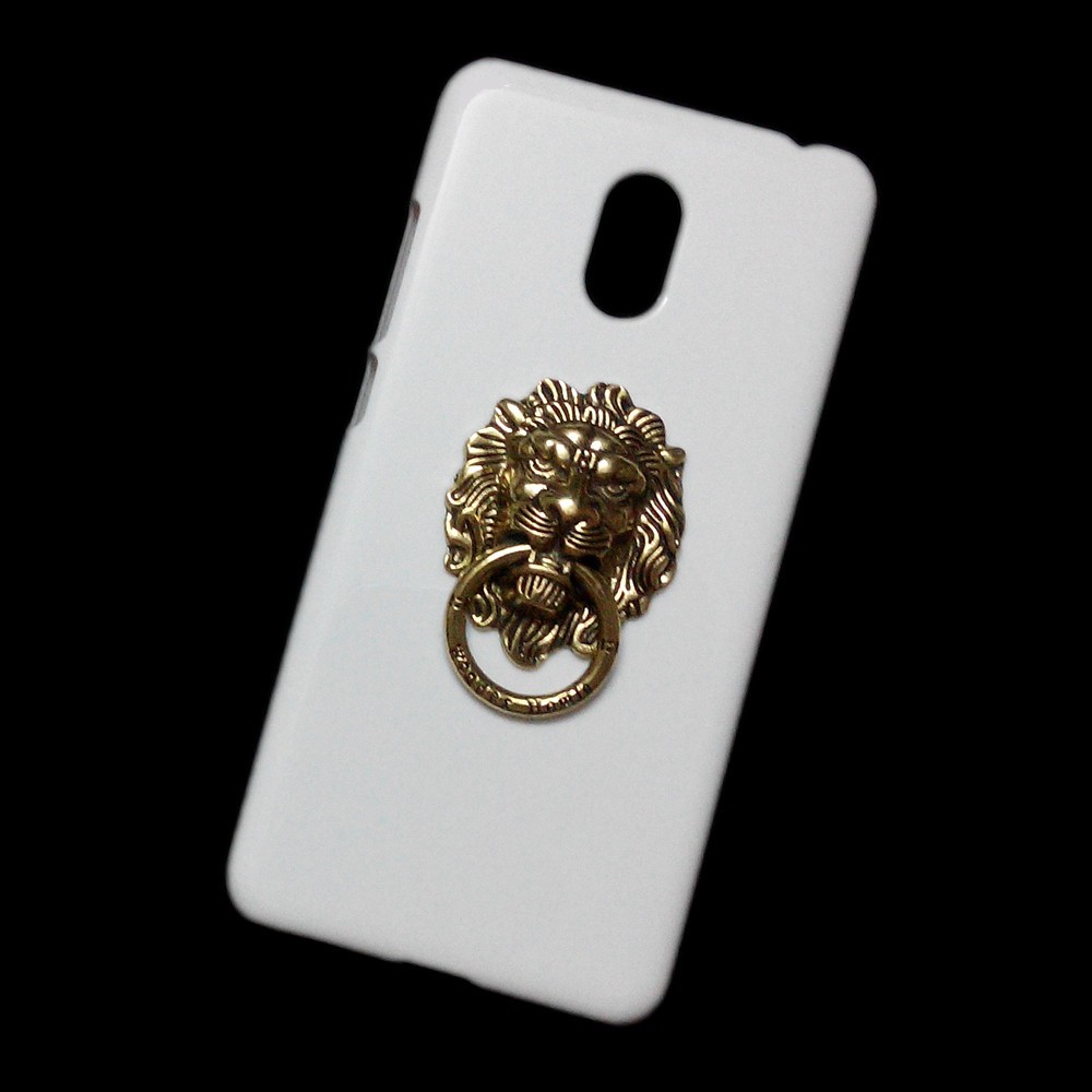 Case for Meizu M6 Note M5C A5 MX2 MX3 MX4 Pro MX5 MX6 Pro 7 Plus M3 M3S M2 M5 3D Bronze Lion Head Ring Stand Holder Back Hard Phone Cover