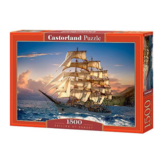 Xếp hình puzzle thuyền buồm trắng ra khơi 1500 mảnh CASTORLAND C-151431