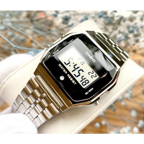 Casio A159WAD-1DF - Đồng Hồ Unisex - Điện Tử - Kính Nhựa - Size Mặt 33.2mm - Bảo Hành 5 Năm - Chính Hãng 100%