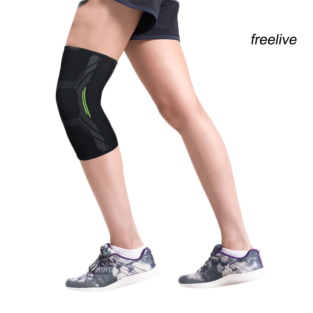 BLP_ 1Pc Outdoor Sport Running Basketball Elastic Breathable Knee Brace Guard Sleeve