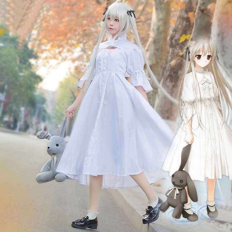 Cosplay Anime Chất Lượng Cao Kasugano Sora Cosplay Dress Yosuga NO Sora White Lolita Costume Cosplay Costume