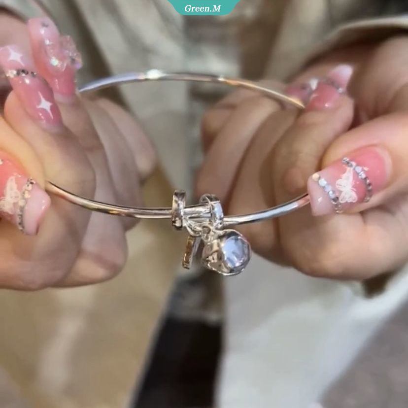 Sanrio Vòng Tay Mạ Bạc Đính Đá Kuromi My Melody Bell Girl Series Y2K Phong Cách Hàn Quốc Thời Trang Cho Nữ