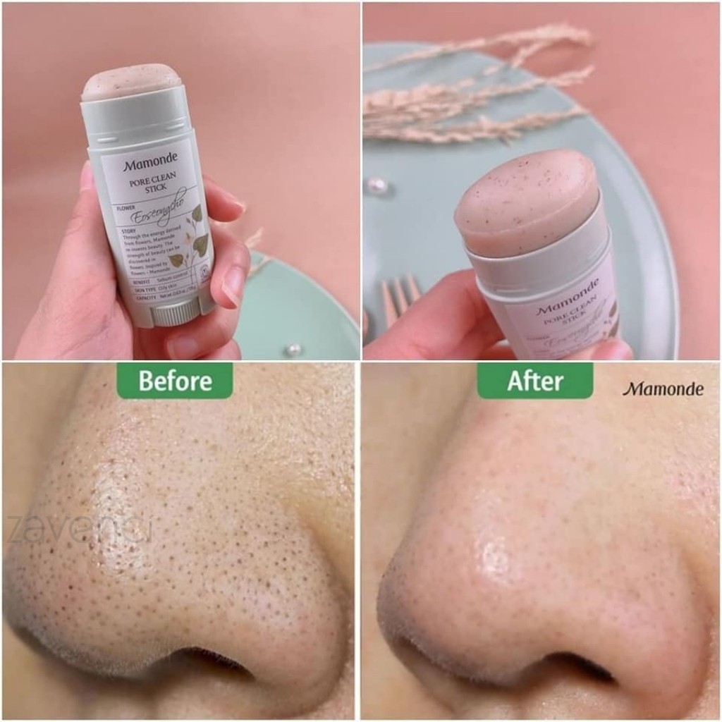 Thanh lăn mụn đầu đen MAMONDE Tẩy Da Chết Pore Clean Blackhead Stick Giúp Se Khít Lỗ Chân Lông Kiềm Dầu (18g)