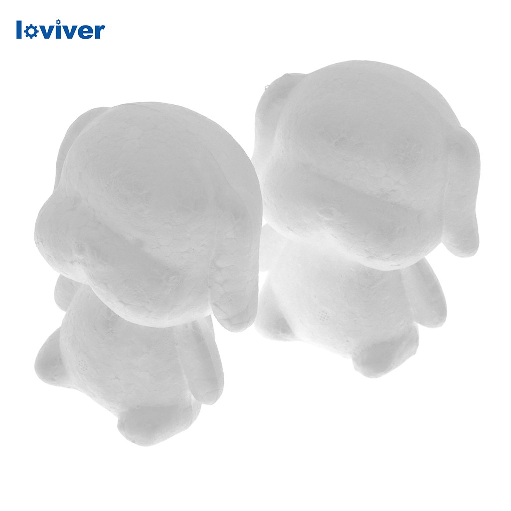 Bộ 2 Mô Hình Cún Con Bằng Xốp Polystyrene Styrofoam DIY Dành Cho Trẻ Em