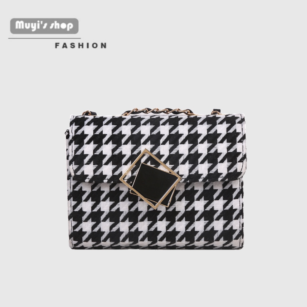 Túi Đeo Chéo Phối Dây Xích Thời Trang Mùa Xuân 2021 Cá Tính