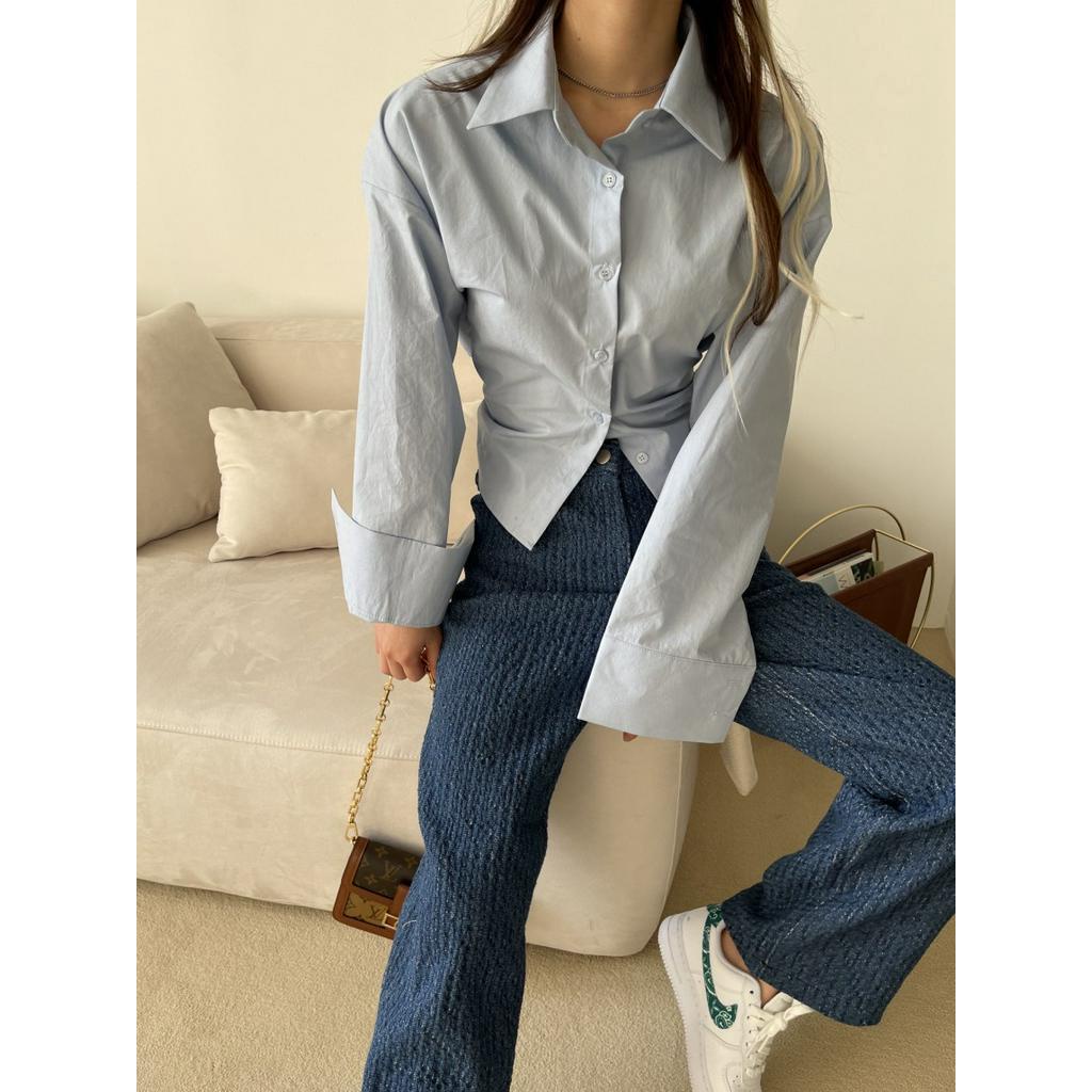 Áo Sơ Mi Nữ Tay Dài Buộc Dây Sau Lưng 51423
