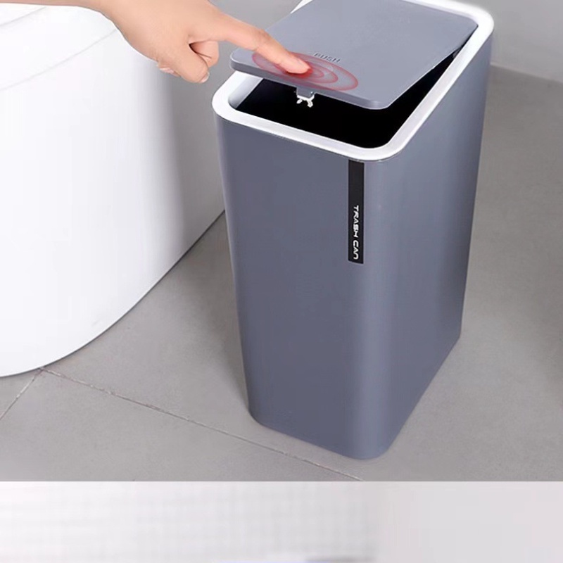 Thùng Rác Tái Chế Hình Vuông Cỡ Lớn Bằng Nhựa Dày Dặn Có Nắp Đậy Tiện Dụng Cho Gia Đình / Văn Phòng