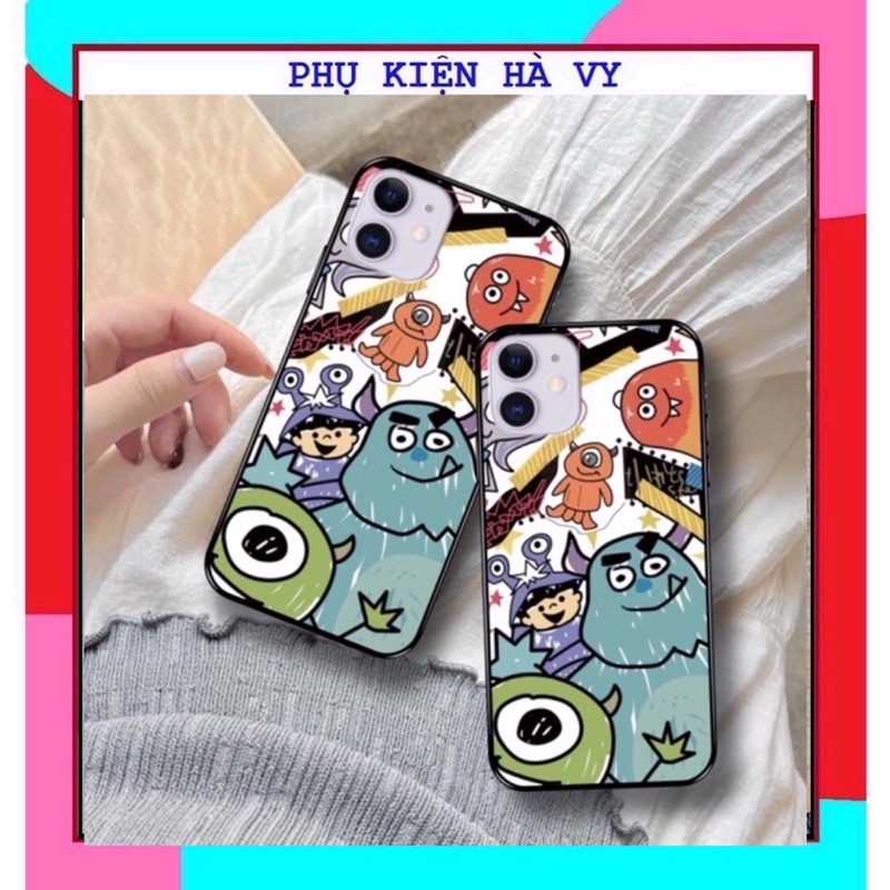 Ốp lưng iphone hình công ty quái vật cute viền đen 5/5s/6/6plus/6s/6splus/7/7plus/8/8plus/x/xr/xs/11/12/pro/max/plus