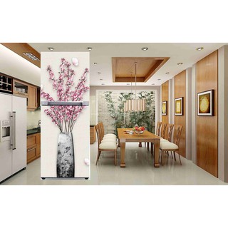 Miếng dán tủ lạnh Decal dán 3D dán tủ lạnh chất liệu cao cấp, chống nước - CÓ KÈM LƯỠI DAO CẮT