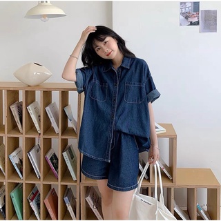 Set sm + quần jean viền chỉ