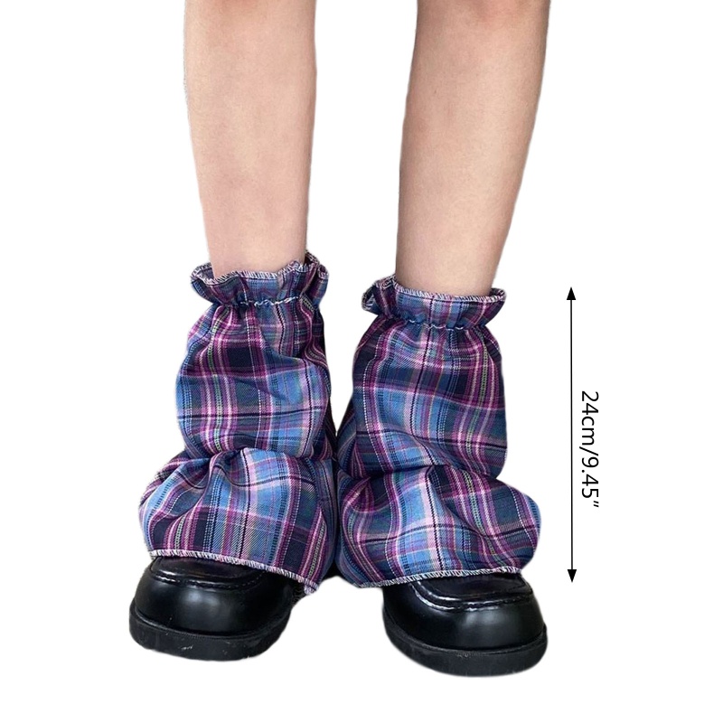 Xiangbao Vớ Ống Loe Xiang Họa Tiết Kẻ Sọc Phong Cách Punk Gothic Harajuku Cổ Điển Giữ Ấm Chân Dáng Rộng Cho Nữ