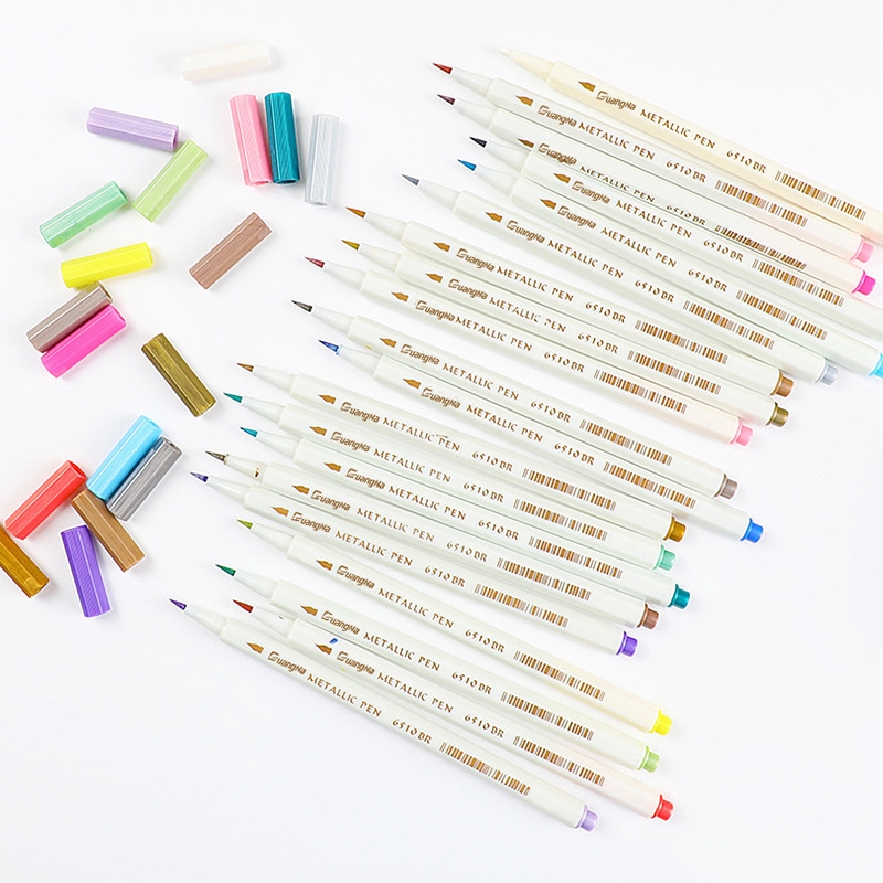 NIKKI Bút Lông Vẽ Màu Kim Loại Xinh Xắn Tiện Dụng