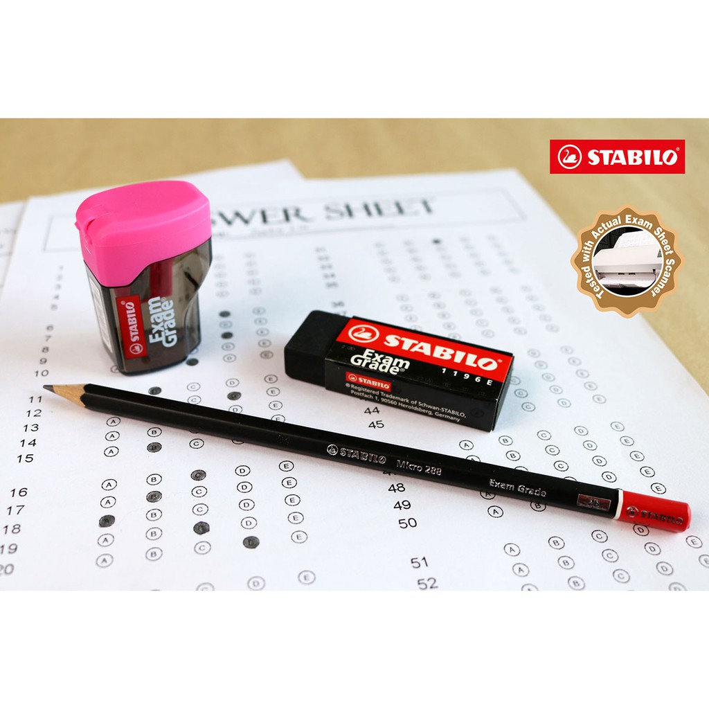 Bộ 3 viên tẩy STABILO Exam Grade 2 lớn+1 nhỏ (ER196E-CB)