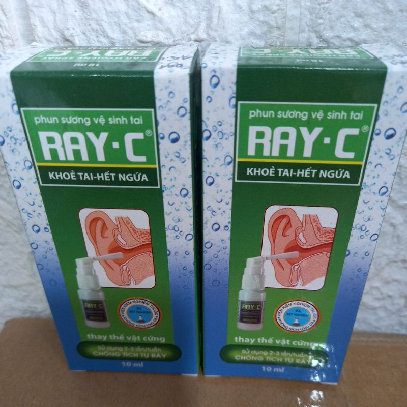 Xịt rửa vệ sinh tai RAY C 10ml tan ráy sạch tai hết ngứa