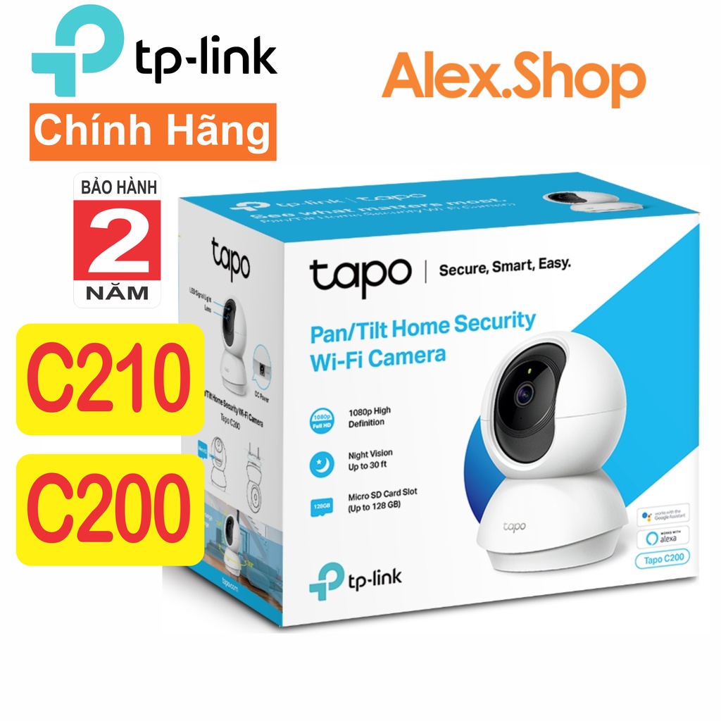 XÃ KHO  Camera TPLink Tapo C210 / C200 / C100 Thông Minh 3M 2M Quản Lí App Đàm Thoại 2 Chiều