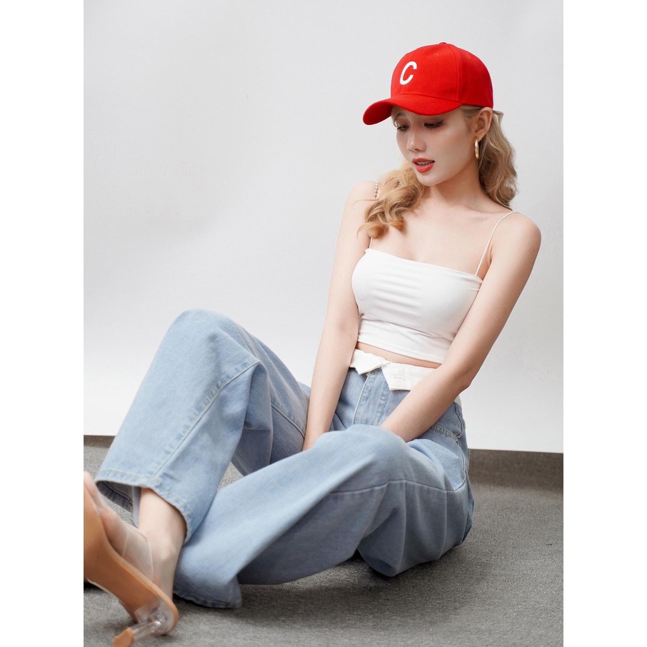 Áo 2 Dây Nữ Croptop Dáng Ôm Sợi Bún Không Đệm Kiểu Co Giãn Tốt Nữ Thoáng "ÁO 2 DÂY"