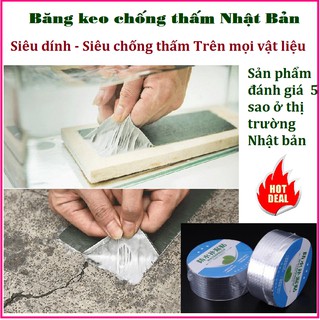 Băng Keo Siêu Dính Đa Năng 10cm,Keo dán chống thấm đa năng Nhật bản cho tường, trần nhà, mái tôn, ống nước, bể nước